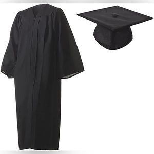 Black Graduation Cap and Gown